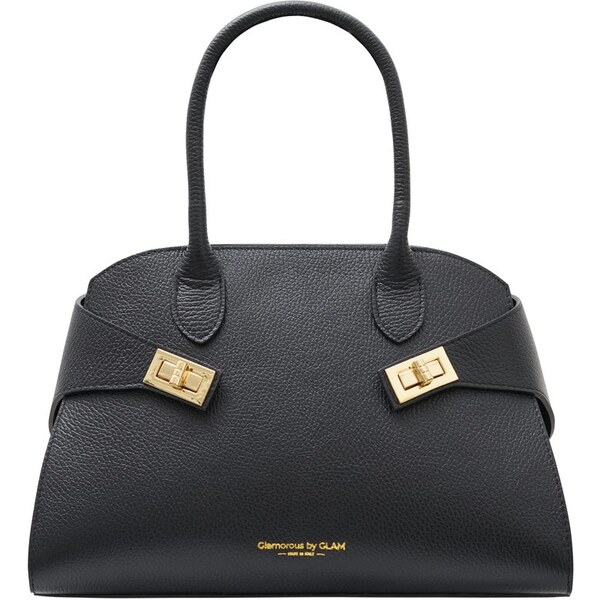 Glamorous by GLAM Kožená kabelka do ruky černá 66676126