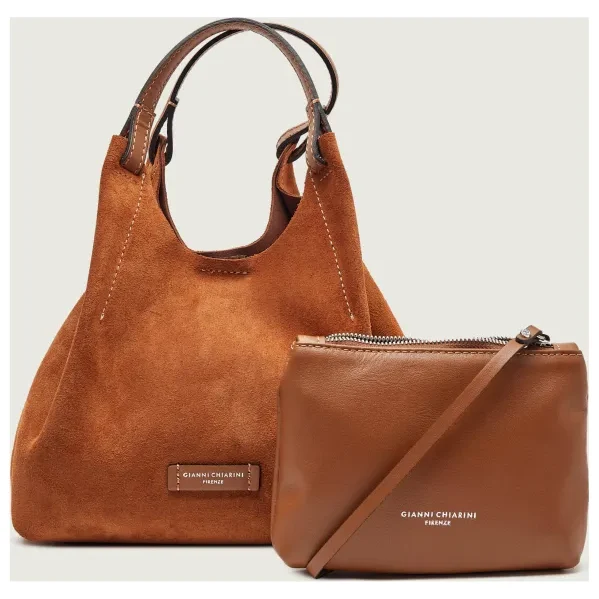 GIANNI CHIARINI Kabelka na rameno + príručná taštička DUA | semiš 66676078