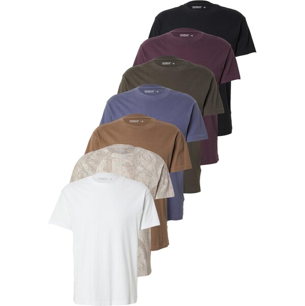 Abercrombie & Fitch Tričko ESSENTIAL béžová / zafírová / hnedá / 66681726