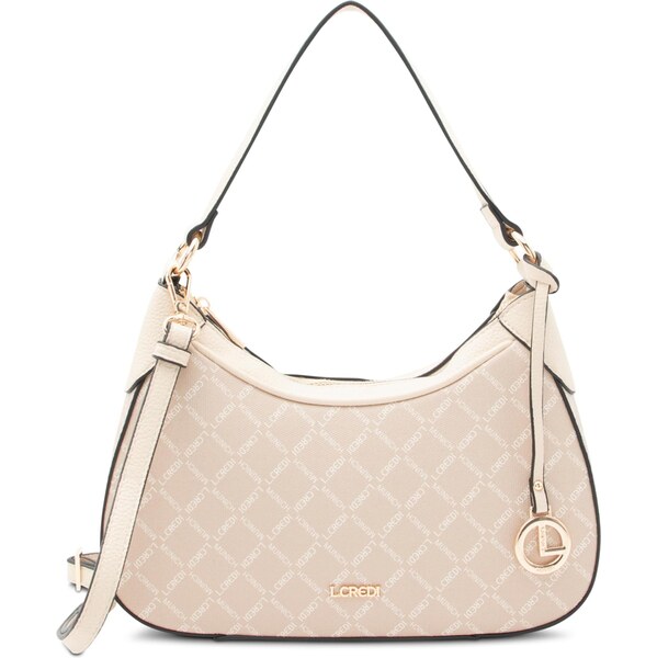 L.CREDI Kabelka na rameno Filiberta piesková / biela 66681744