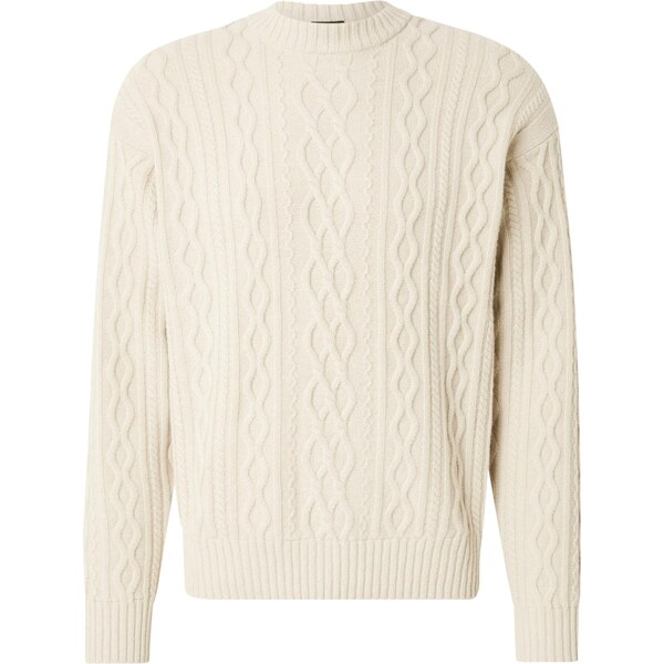 BOSS Sveter Kableto krémová 66681772