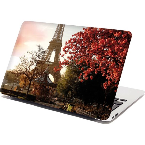 Sablio Samolepka na notebook Eiffelová veža a červený strom 65098623