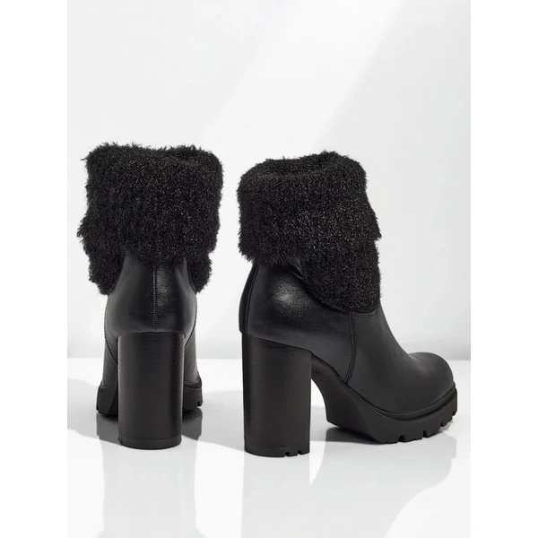 Resti Dámske členkové čižmy na podpätku s pleteným detailom 66683191