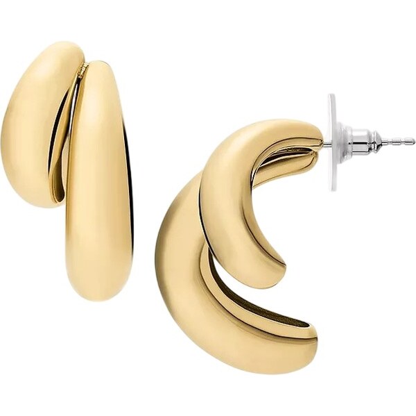 Fossil Luxusné visiace pozlátené náušnice JF04898710 66682913