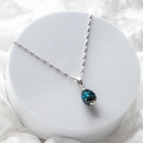 Lampglas Náhrdelník Cobalt Nude s rýdzim striebrom NNM3/AG/RHO 50 cm 66682901