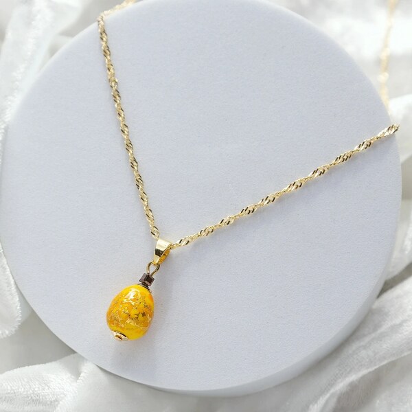 Lampglas Náhrdelník Sunlit Nude s 24-karátovým zlatom NNM1/AG/POZ 50 66682909