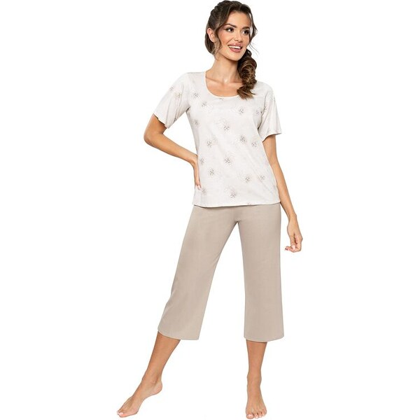Donna Dámske pyžamo Sandi 3/4 béžové 66693461