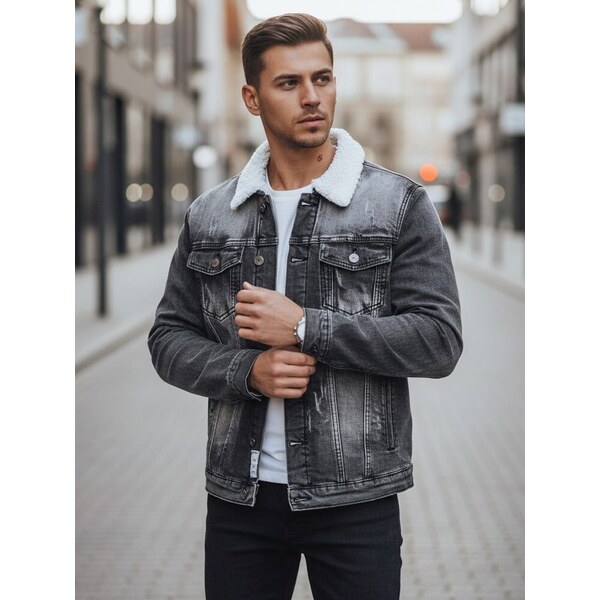 Dstreet Originálna čierna prechodná rifľová bunda 66691468