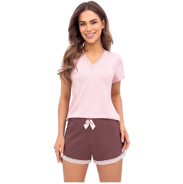 Donna Dámske pyžamo Daphne short ružové 66693471