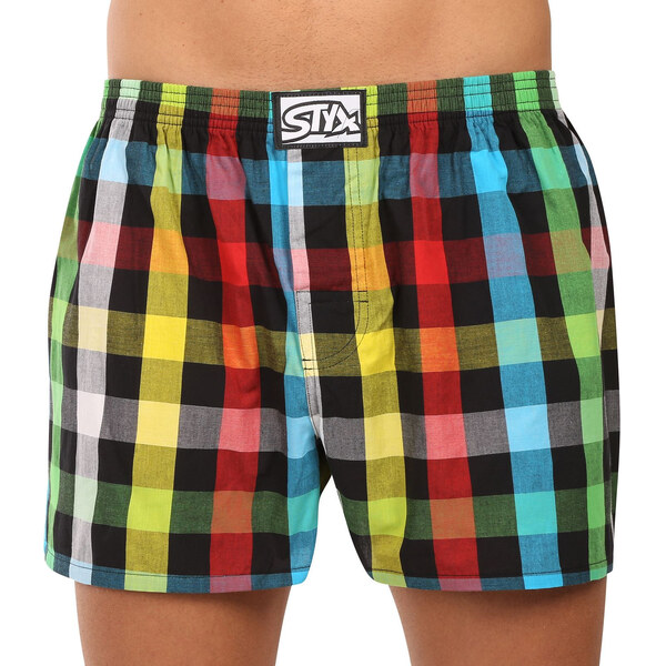 3PACK pánske trenky Styx klasická guma nadrozmer viacfarebné (3E010106 66855159