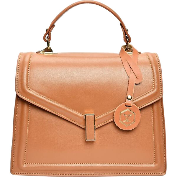 Luisa Vannini Dámska kožená kabelka LV 3150 Cognac 66694452