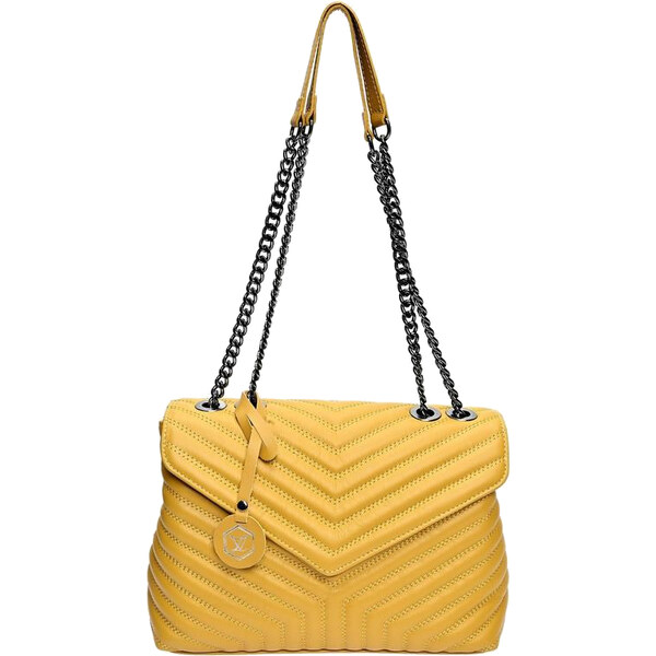 Luisa Vannini Dámska kožená kabelka LV 2183 Senape 66694455