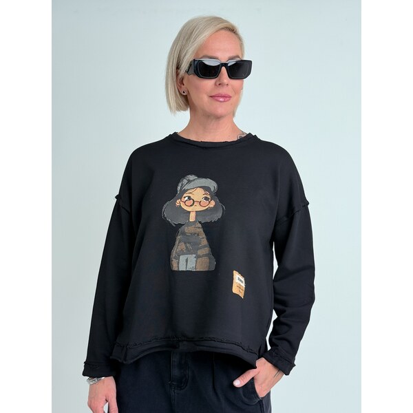 BRIGITTE Čierna mikina XINU 66695105