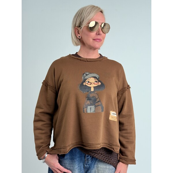 BRIGITTE Hnedá mikina XINU 66695126