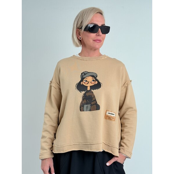 BRIGITTE Béžová mikina XINU 66695093