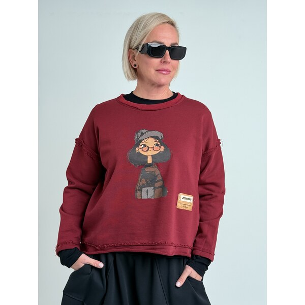 BRIGITTE Vínová mikina XINU 66695137