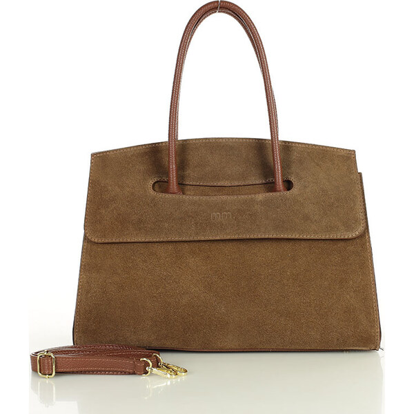 MARCO MAZZINI Hnedá dámska kožená hobo kabelka (s293b) 66700495