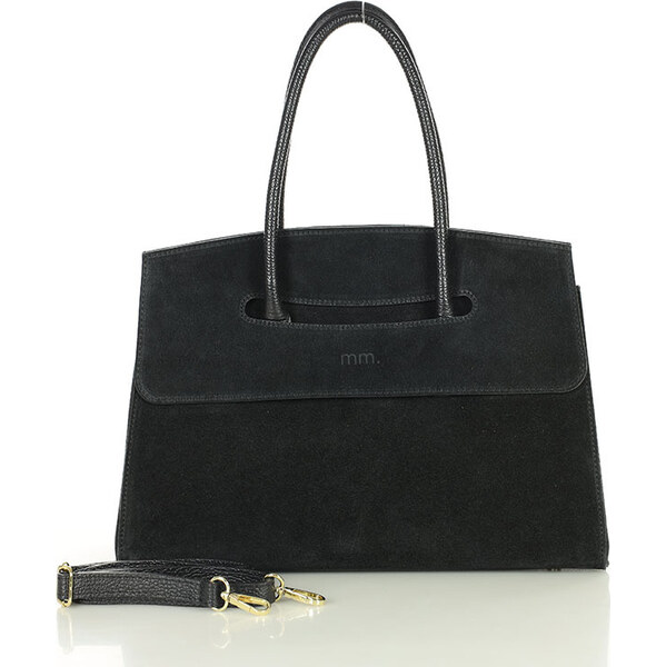 MARCO MAZZINI Čierna dámska kožená hobo kabelka (s293a) 66700496