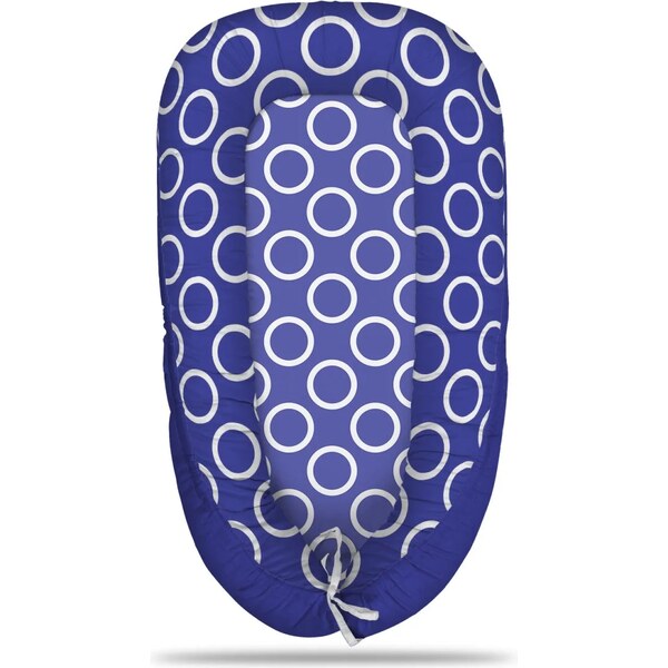 Sablio Hniezdočko pre bábätko Biele kruhy na modrej 65114105