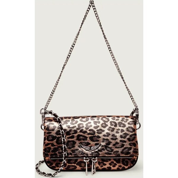 Zadig&Voltaire Kožená listová kabelka ROCK NANO METAL 66692814