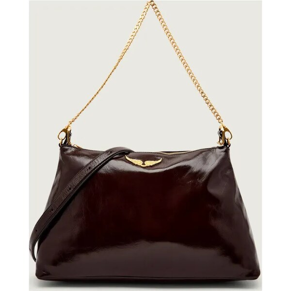 Zadig&Voltaire Kožená kabelka na rameno JIM VINTAGE 66692816