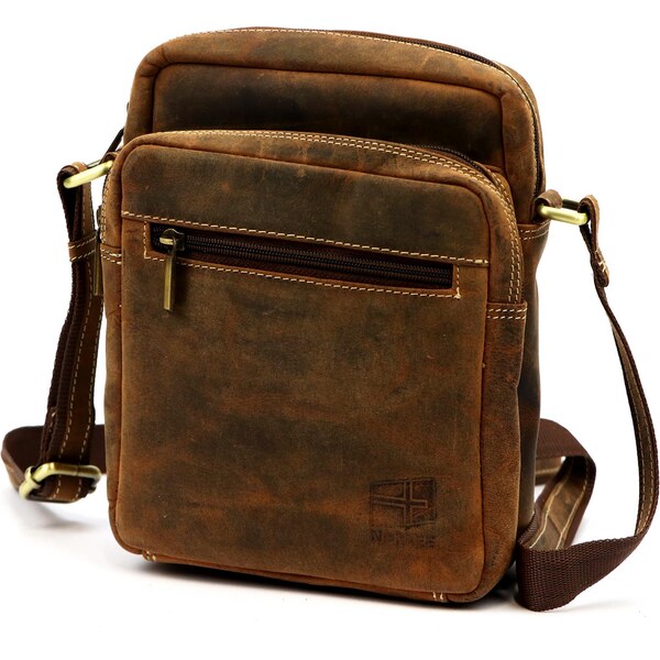 Nordee Pánska príručná taška z brúsenej kože – praktická, pevná a s 66700244