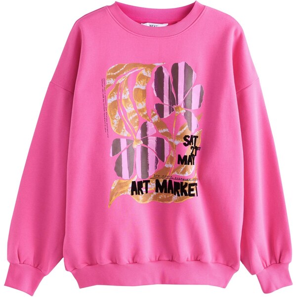 Next Mikina hnedá / baklažánová / ružová / čierna 66707335