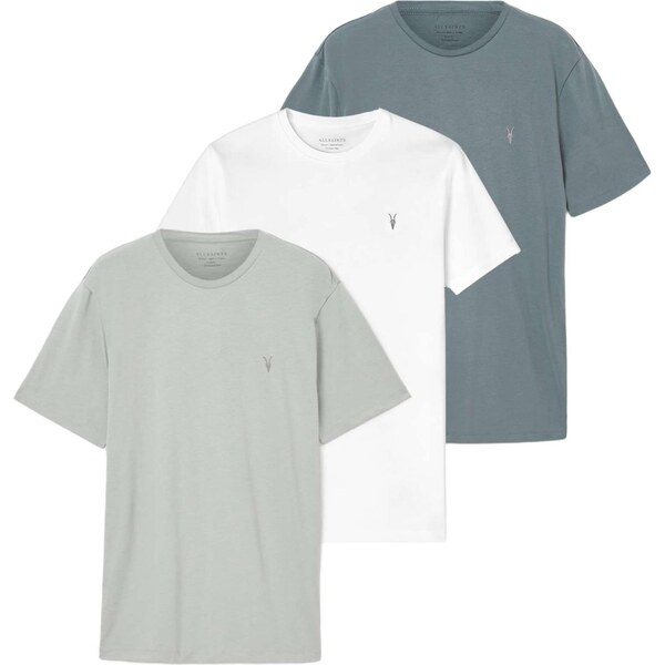 AllSaints Tričko BRACE zafírová / sivá / biela 66707486