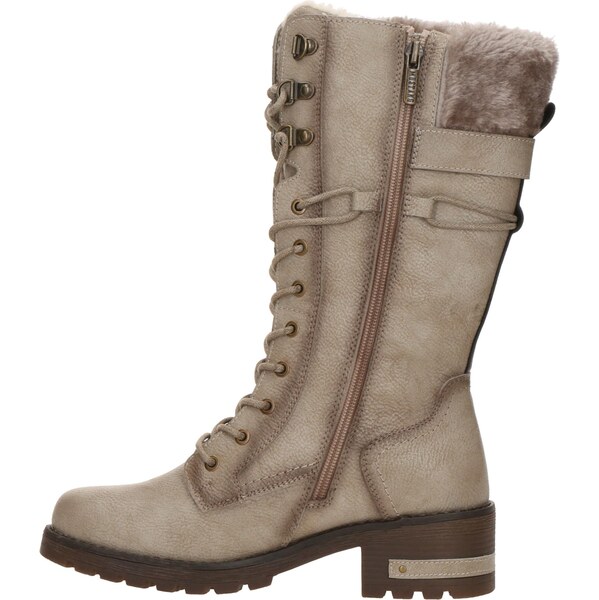 MUSTANG Šnurovacie čižmy béžová 66707531