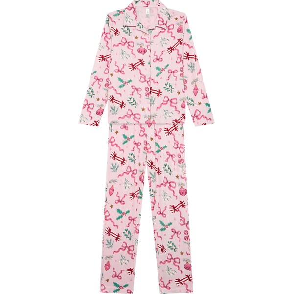 Lindex Pyžamo smaragdová / ružová / ružová / červená 66707579