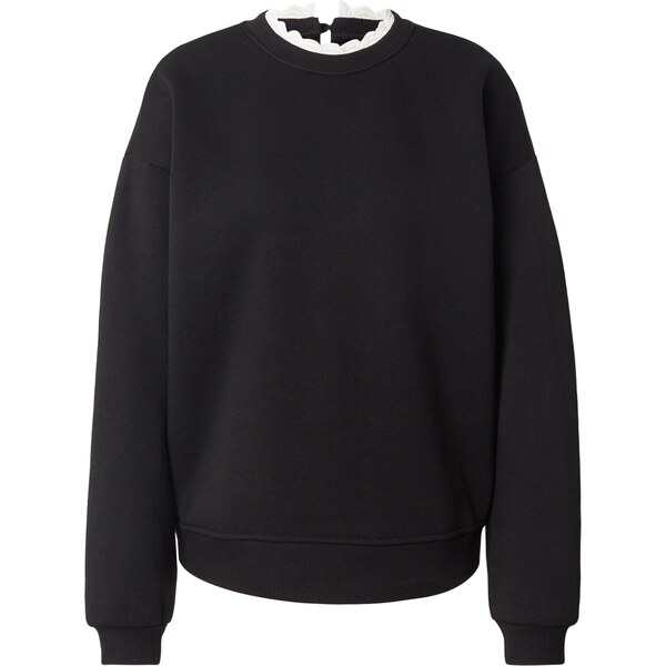 ABOUT YOU Mikina Willow čierna / biela 66707630