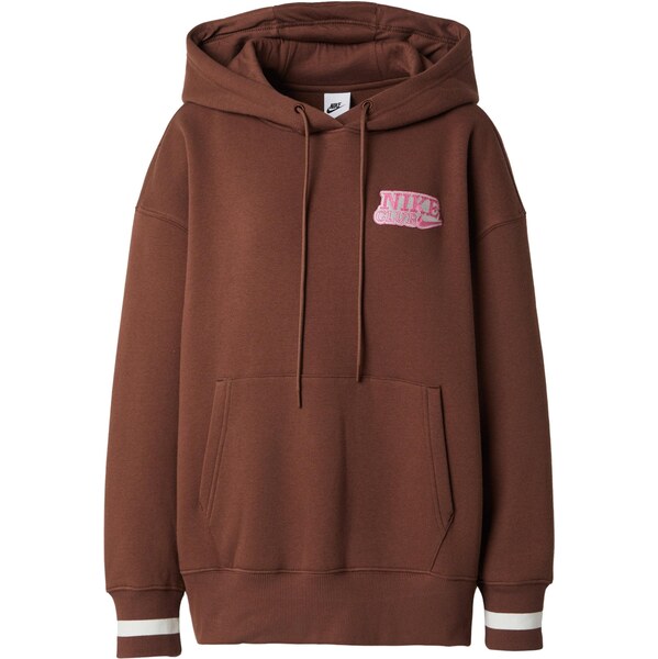 Nike Sportswear Mikina PHNX FLC hnedá / ružová / biela 66707638