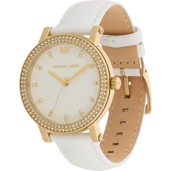 MICHAEL Michael Kors Analógové hodinky COREY zlatá / biela 66707746