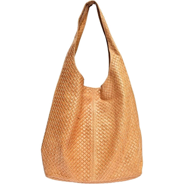 Luisa Vannini Dámska kožená kabelka Hobo LV 8151 Cognac 66707945
