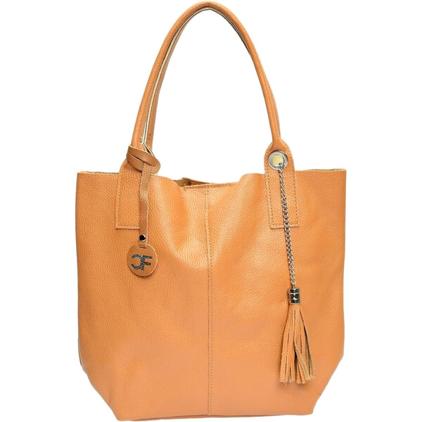 Carla Ferreri Dámska kožená kabelka Hobo CF1619 Cognac 66707967