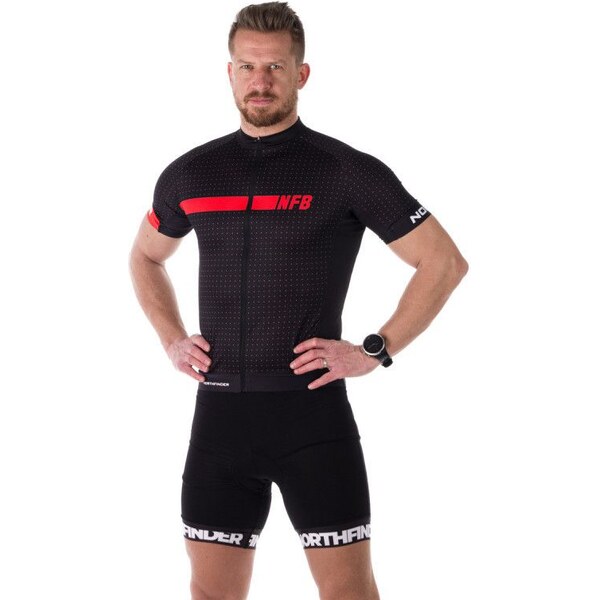 NorthFinder Gerardo dres, pánsky, čierno-červený 66708553