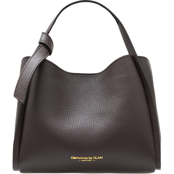 Glamorous by GLAM Dámská kožená kabelka do ruky tmavě hnědá 66709308