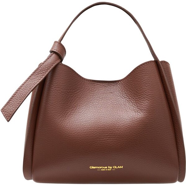 Glamorous by GLAM Dámská kožená kabelka do ruky hnědá 66709307