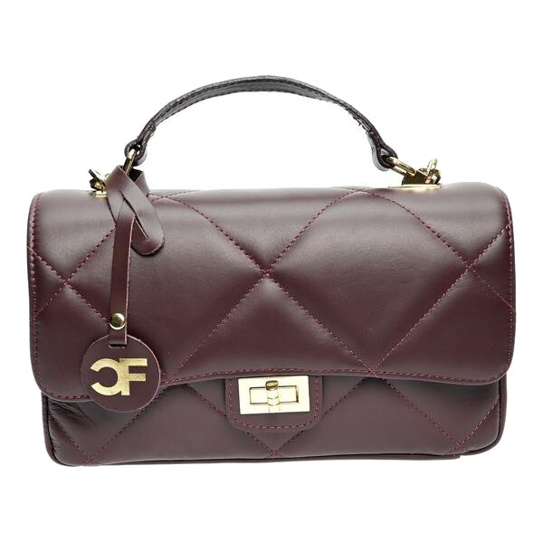 Carla Ferreri Dámska kožená crossbody kabelka CF2211 Vino 66709282