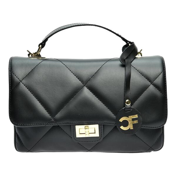 Carla Ferreri Dámska kožená crossbody kabelka CF2211 Nero 66709293