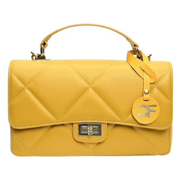 Carla Ferreri Dámska kožená crossbody kabelka CF2211 Senape 66709299