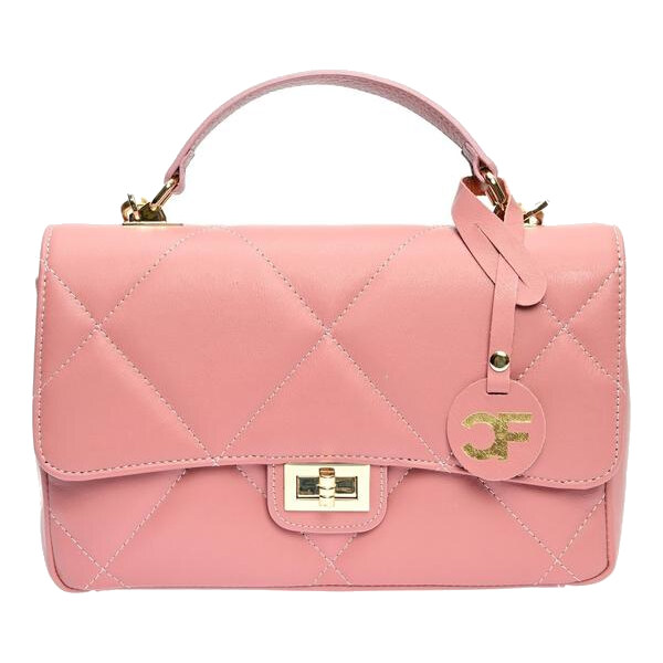 Carla Ferreri Dámska kožená crossbody kabelka CF2211 Rosa Scuro 66709300