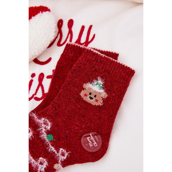 Aura.via Detské vianočné ponožky s medvedíkom 66728260