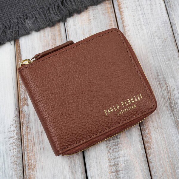 Paolo Peruzzi Malá kožená dámska peňaženka s RFID | hnedá KV-04-BR 66712366