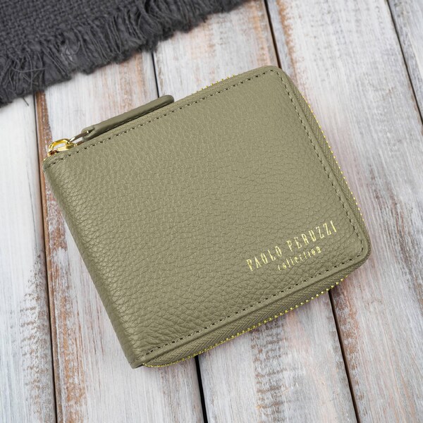Paolo Peruzzi Malá kožená dámska peňaženka s RFID | zelená KV-04-GR 66712367