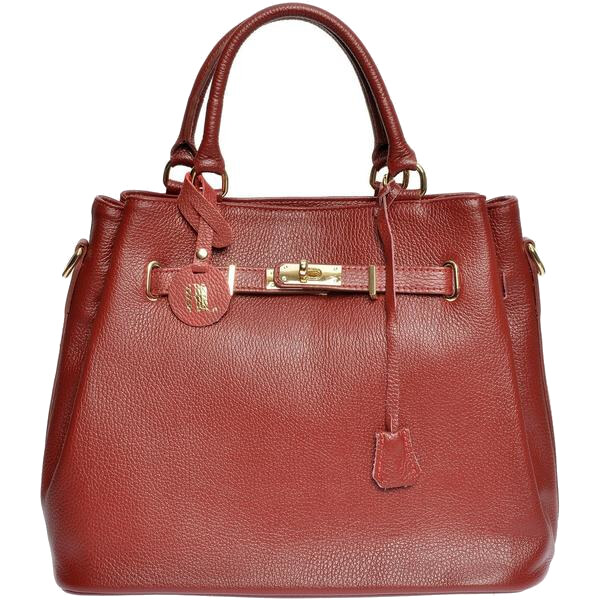 Anna Luchini Dámska kožená kabelka AL 1762 Rosso Scuro 66712492