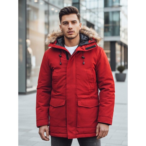 Dstreet Štýlová zimná bunda v červenej farbe 13794408