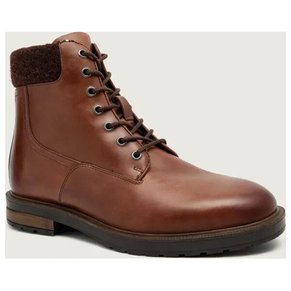 Tommy Hilfiger Kožené vysoké topánky | shearling 66154064