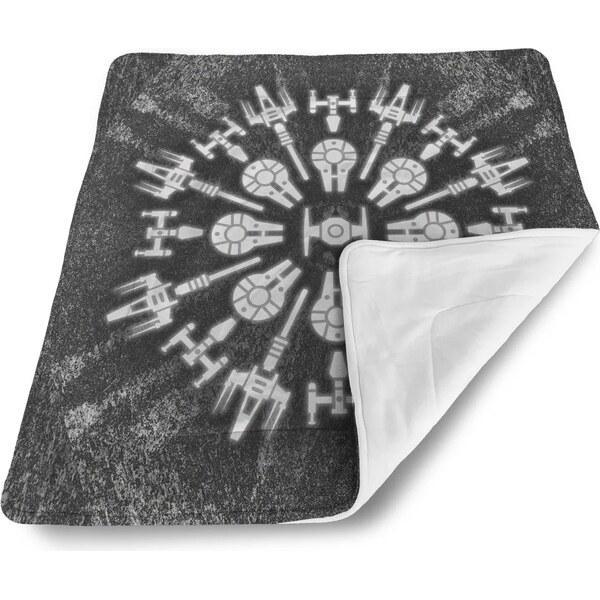 Sablio Deka pre bábätko Star Wars Vesmírne lode na šedom abstrakte 62633626