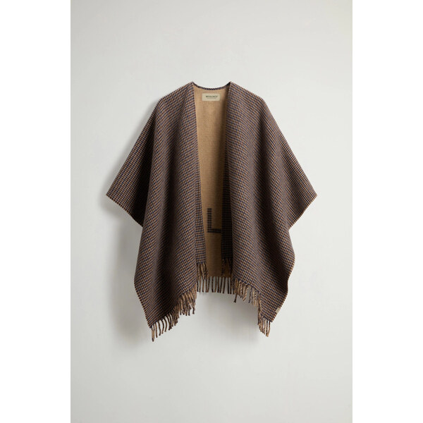 PONČO WOOLRICH PLAID LOGO CAPE 67047662
